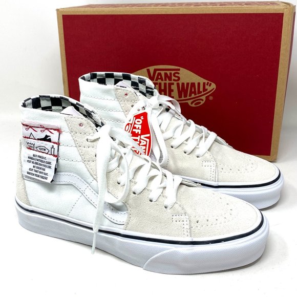 VANS Sk8-Hi Tapered Diy White Suede Women’s Size 6 Sneakers VN0A4U1624F - Picture 7 of 10